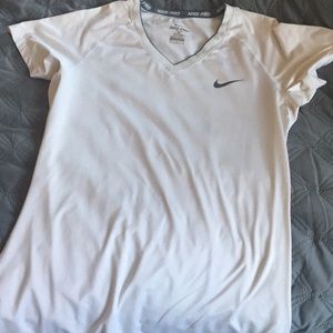 White Nike shirt